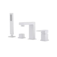 Смеситель ABBER Daheim AF8213W На борт ванны, белый матовый