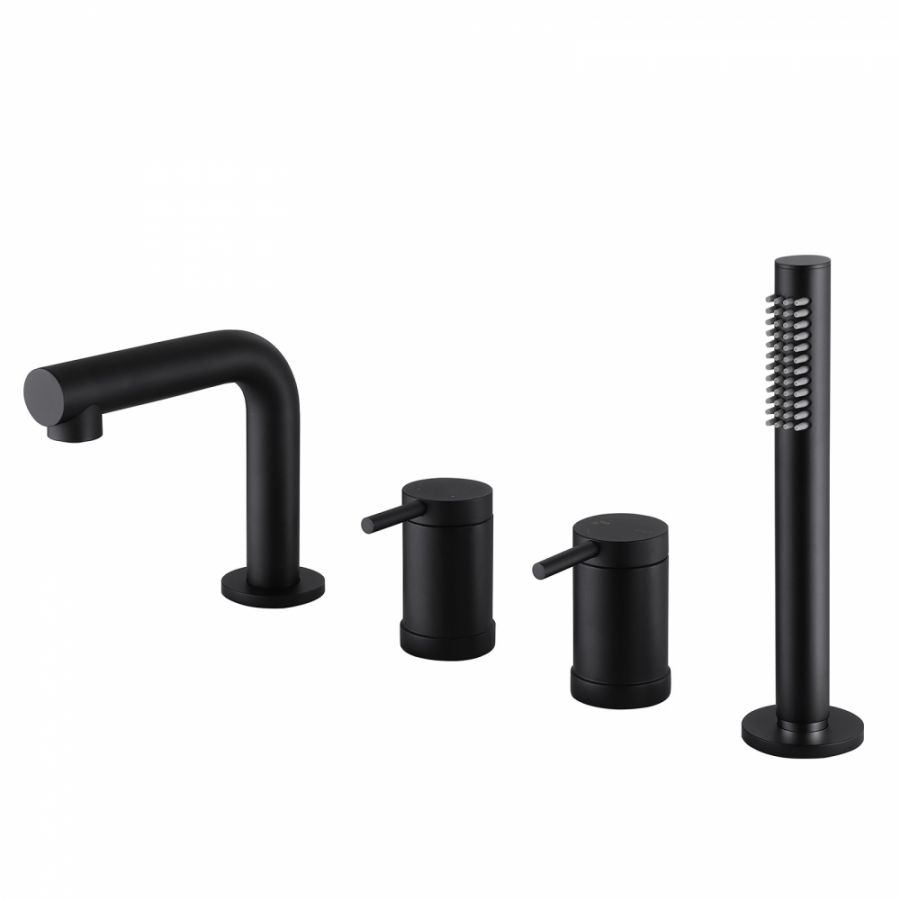 Смеситель ABBER Emotion AF8813B На борт ванны, черный матовый