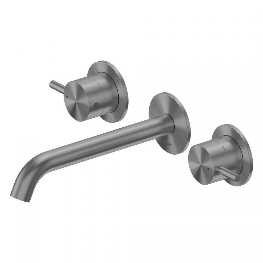 Смеситель ABBER Wasser Kreis 316 AF81123BGG-L для раковины скрытого монтажа, оружейная сталь брашированная