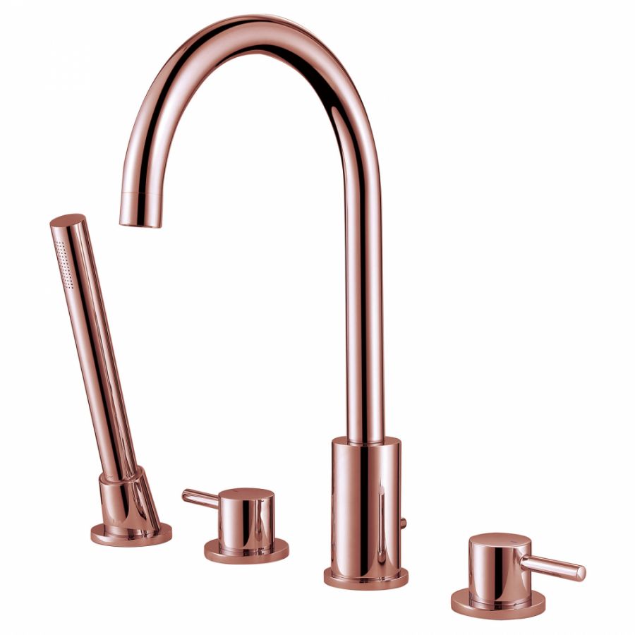 Смеситель ABBER Wasser Kreis AF8113RG На борт ванны, розовое золото