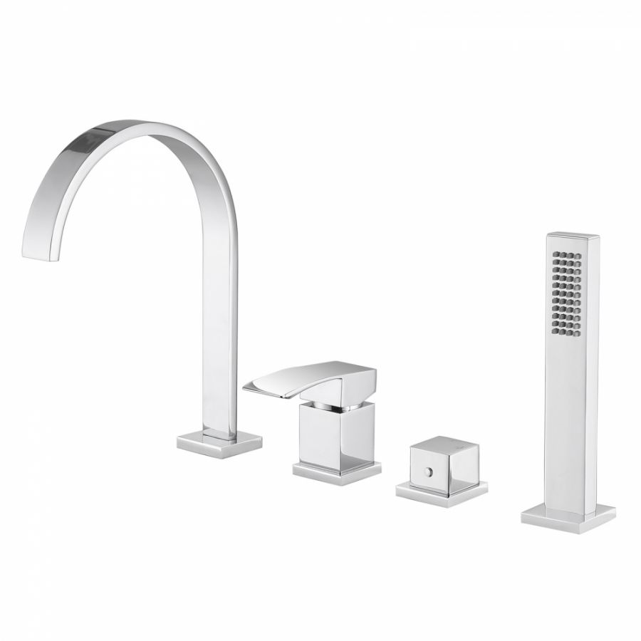 Смеситель ABBER Wasserfall AF8613 На борт ванны, хром