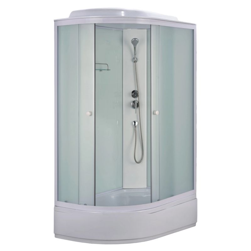 Душевая кабина Loranto 120х80 правосторонняя, средний поддон, прозрачное стекло CS-985-RTM/W-120