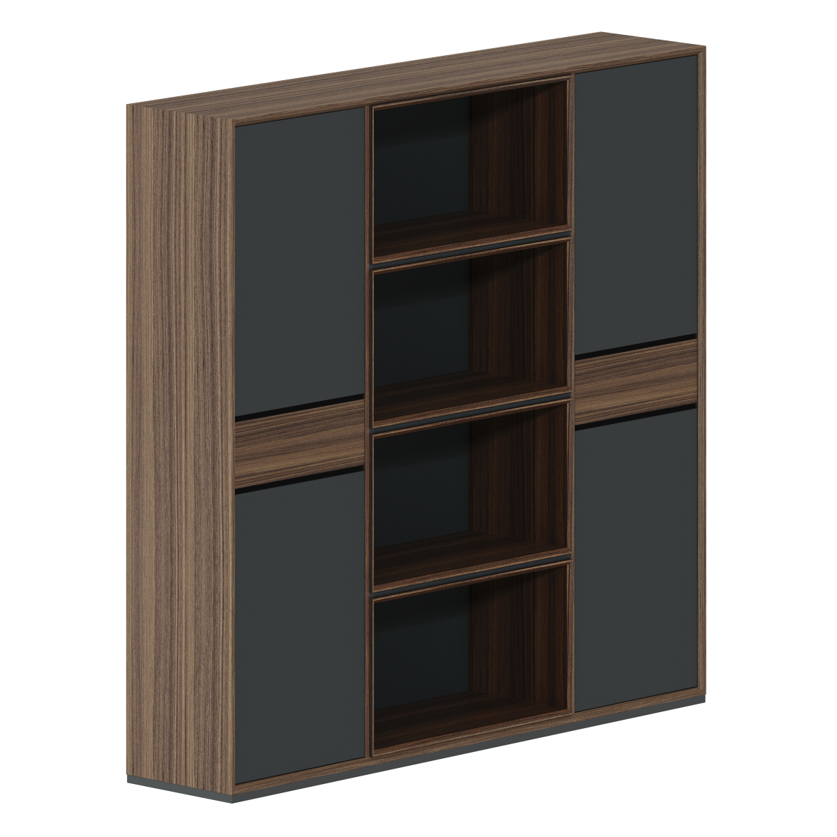 Шкаф 3-секционный 2120х450х2060  с гл. дверями