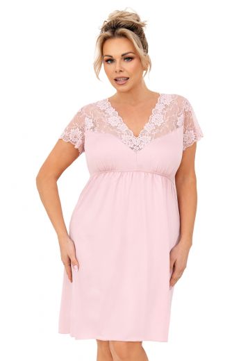 Livia nightdress plus Powder pink