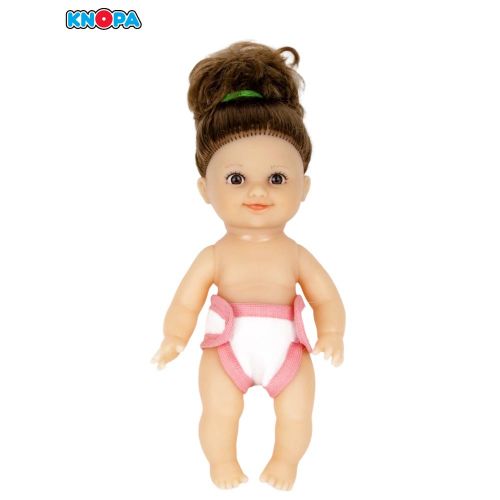 Пупс девочка в памперсе шатенка №2 (22 см)