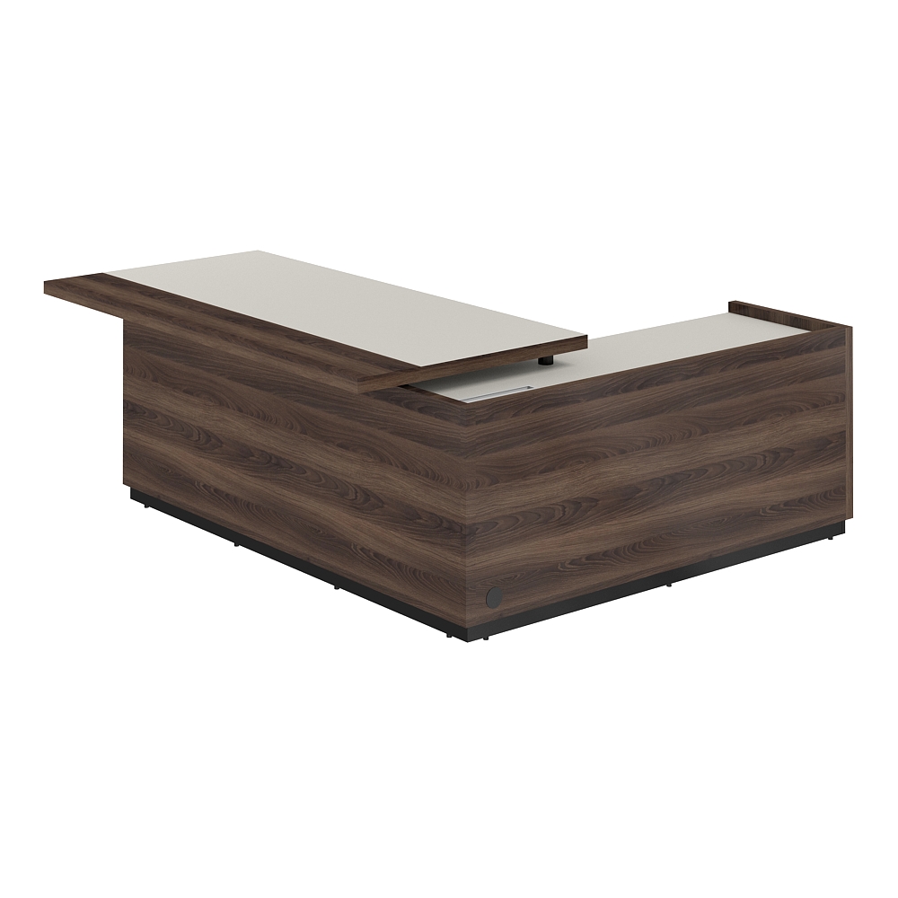 Стол для руководителя с комбинированной столешницей, левый 2050х1850х750 мм