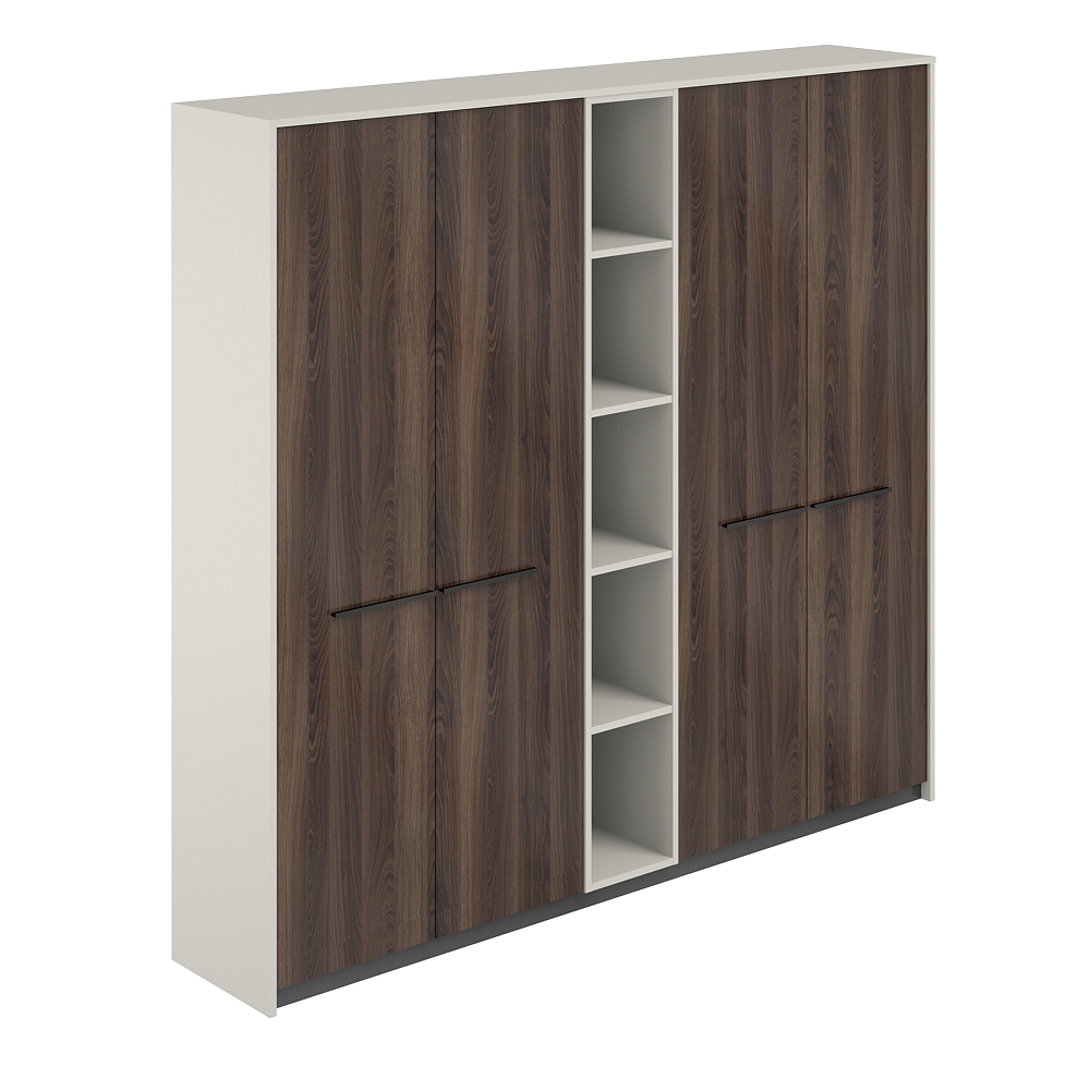 Шкаф высокий (для одежды) (2 шт) со стеллажом, 2140х410х1994