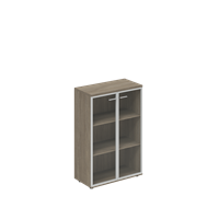 Шкаф средний 800х400х1200 со стеклом, з.ст HDF