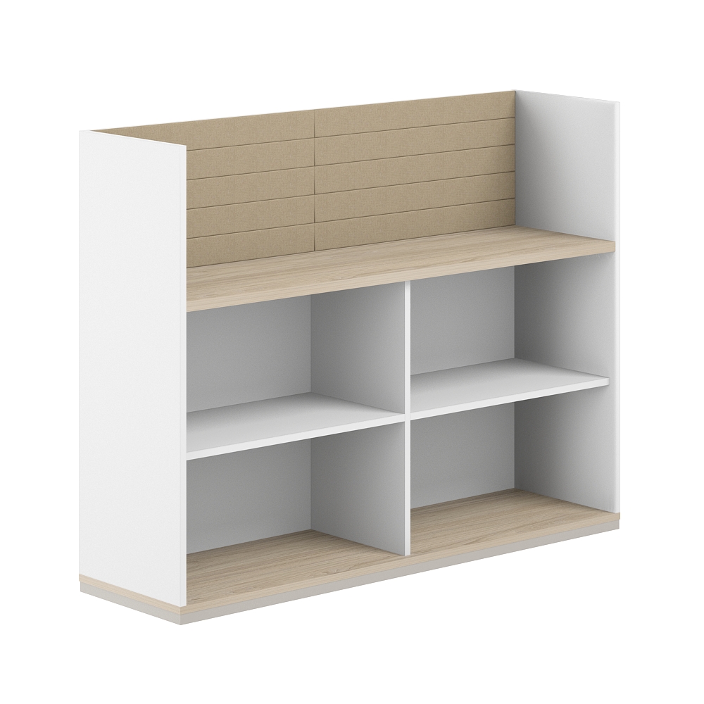 Стеллаж-комбо 1-стор. 1438, с экраном тканевым высоким