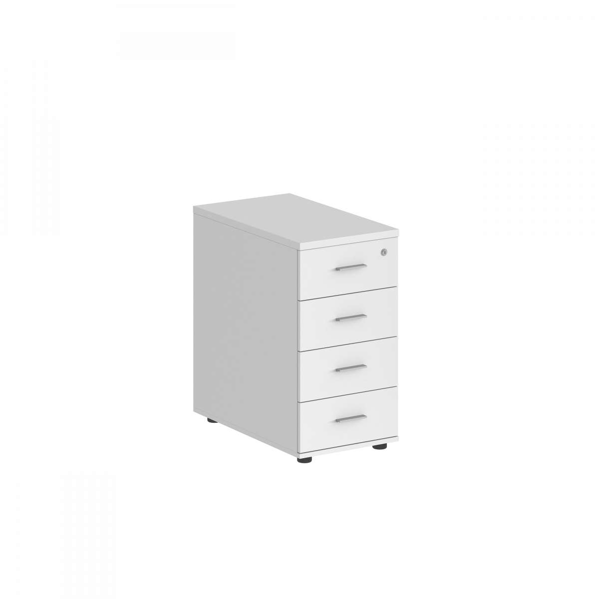 Тумба приставная 400х600х725 с 4 ящ.(метаб), с замком без топа