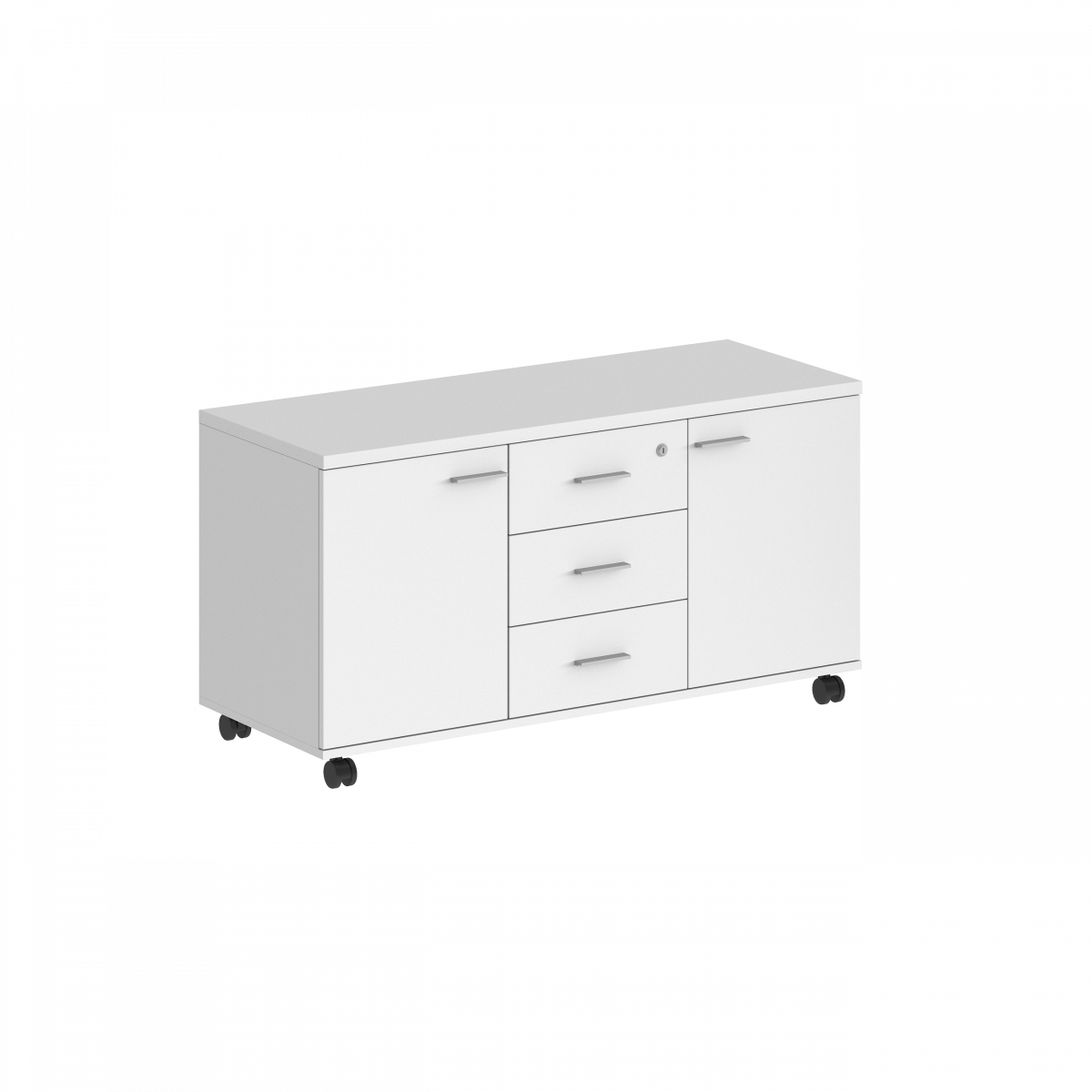 Тумба сервисная с 3 ящ. 1204х460х619, с замком, 2 фасадами