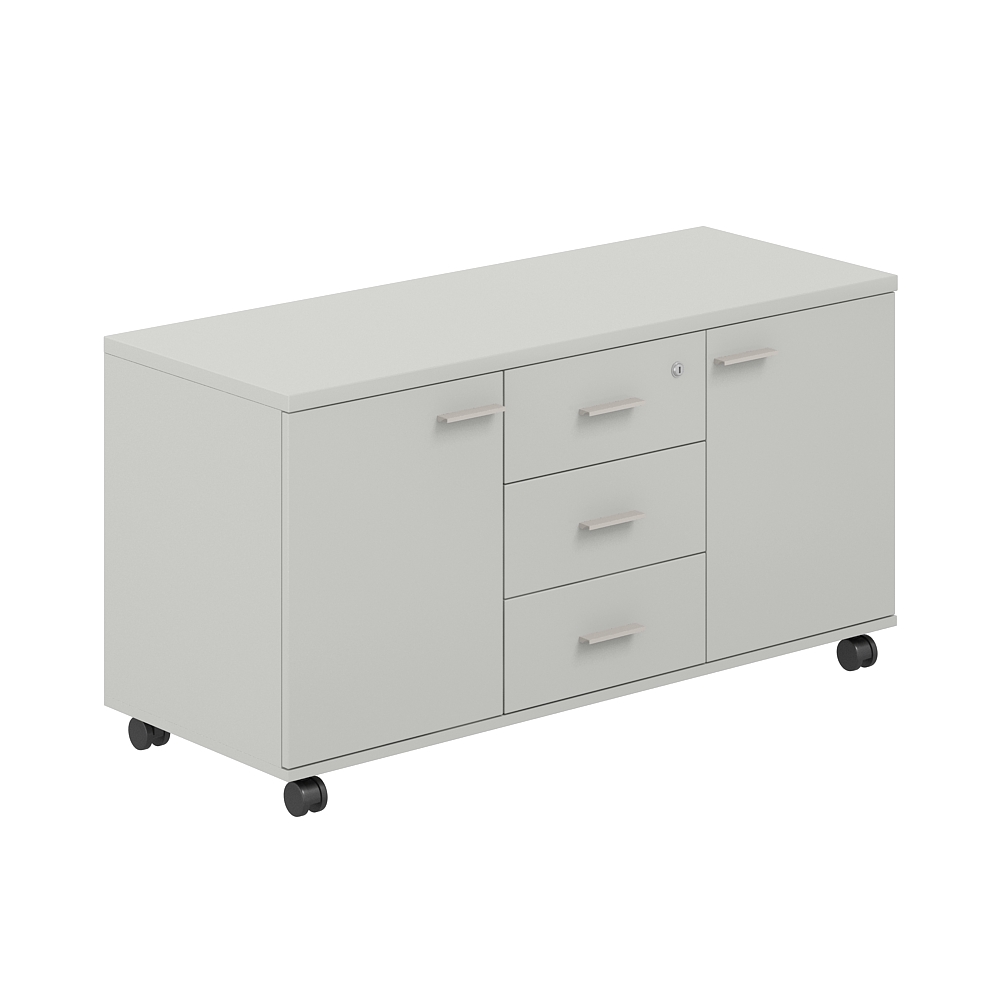 Тумба сервисная с 3 ящ. 1204х460х619, с замком, 2 фасадами