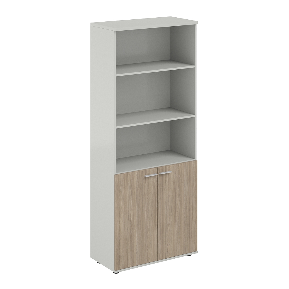 Шкаф высокий полуоткрытый 800х400х1955, 2-х дв, з.ст ЛДСП 16 мм