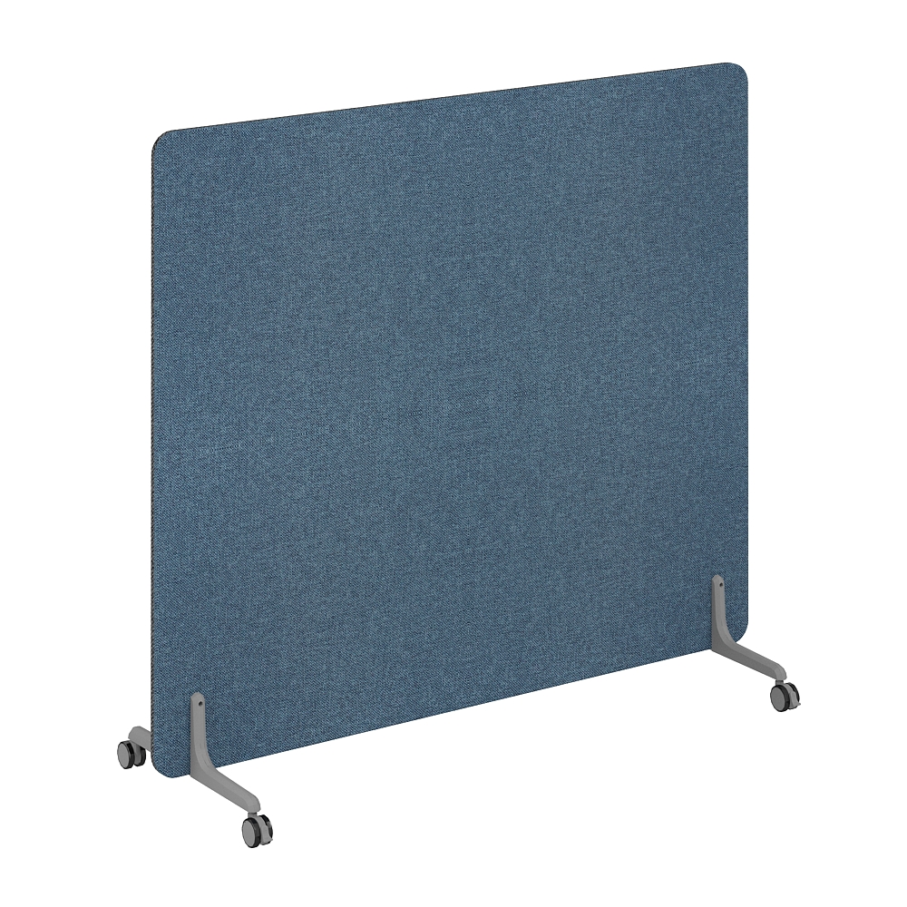 Перегородка на металлических опорах, на роликах 1638x26x1470