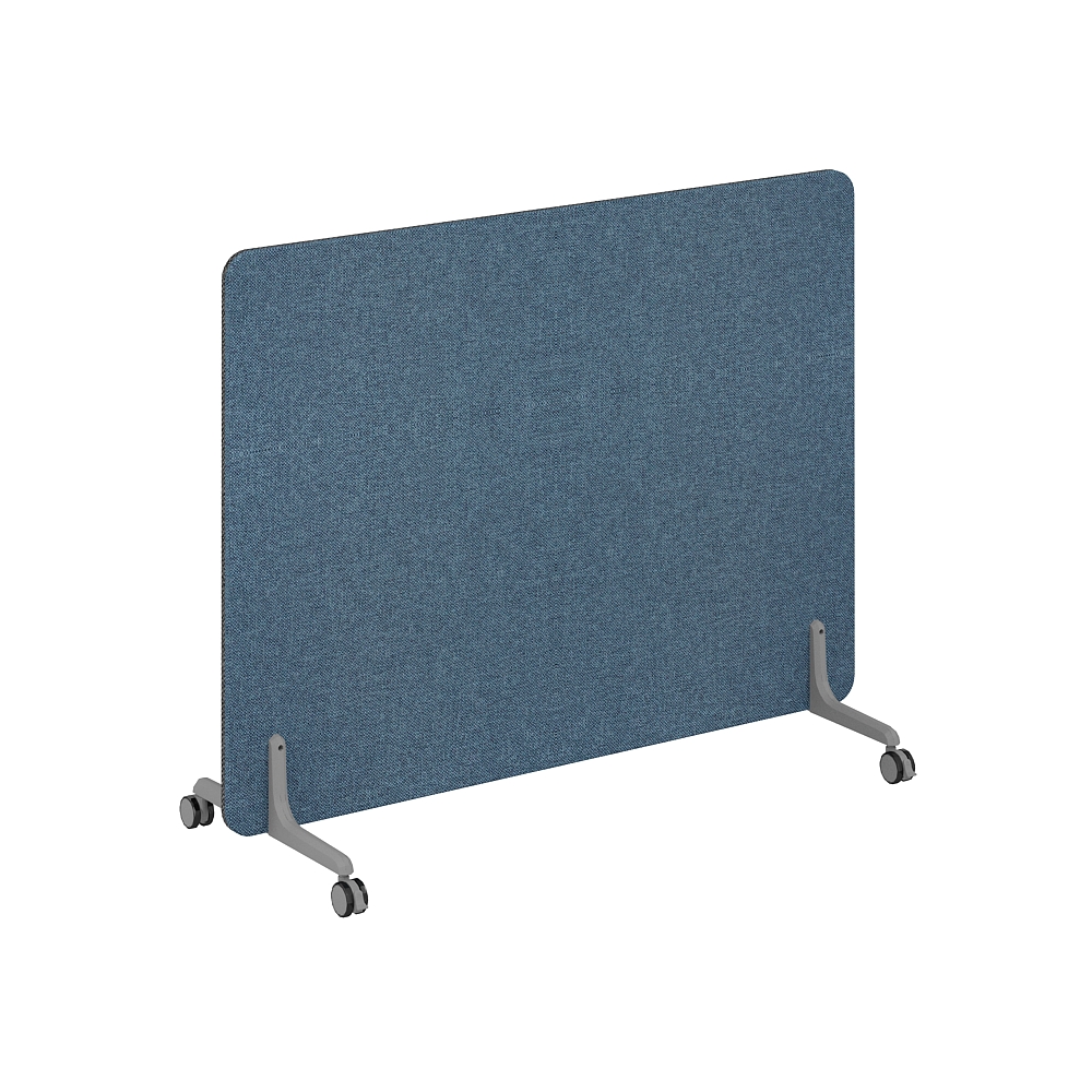 Перегородка на металлических опорах, на роликах 1438x26x1125