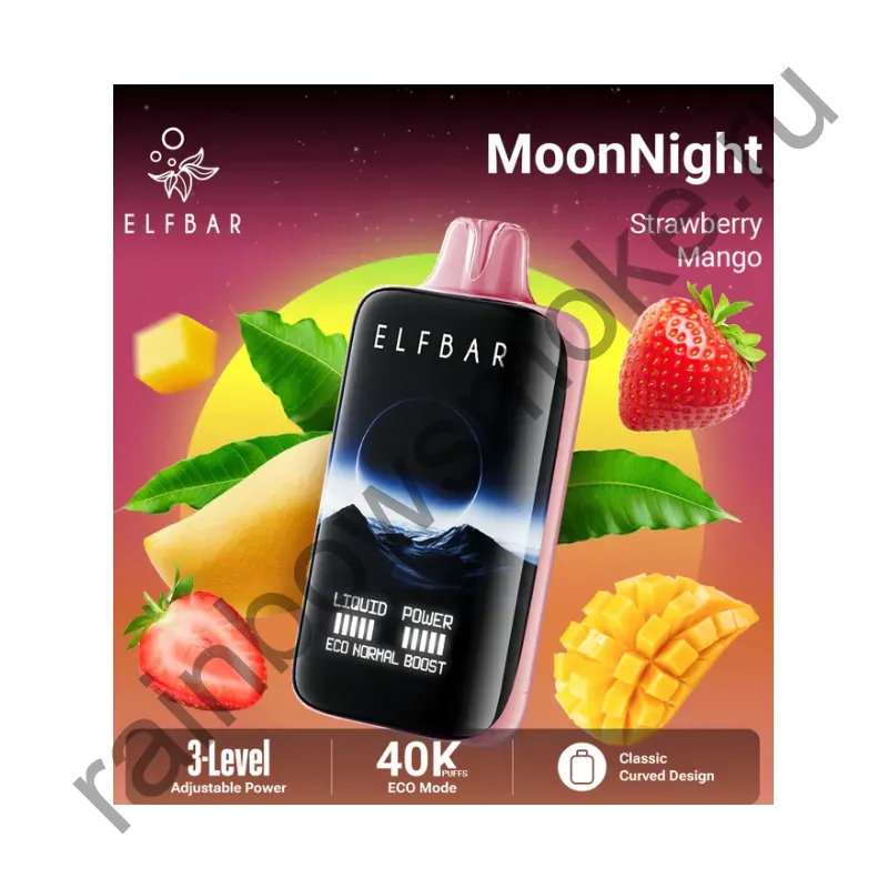 ELF BAR Moon Night 40000 - Strawberry Mango (Клубника Манго)
