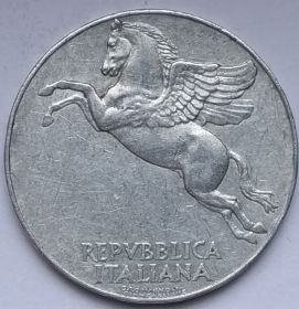 Пегас. Оливковая ветвь. 10 лир Италия 1950