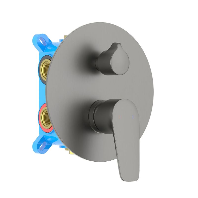 Смеситель для ванны и душа Aquatek Бетта, оружейная сталь AQ1147BGM