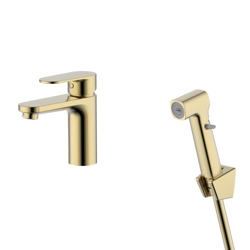 Смеситель для раковины Aquatek НИКА, золото шлифованное AQ1812BG