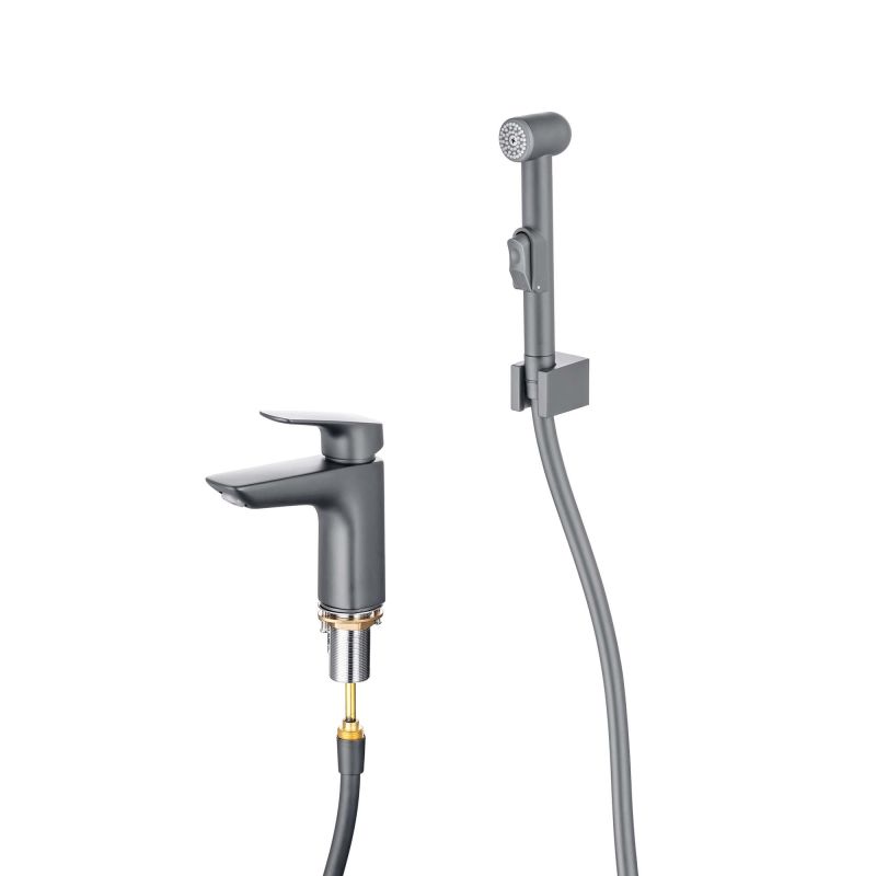 Смеситель для раковины Aquatek ВЕГА, Оружейная сталь AQ1012BGM