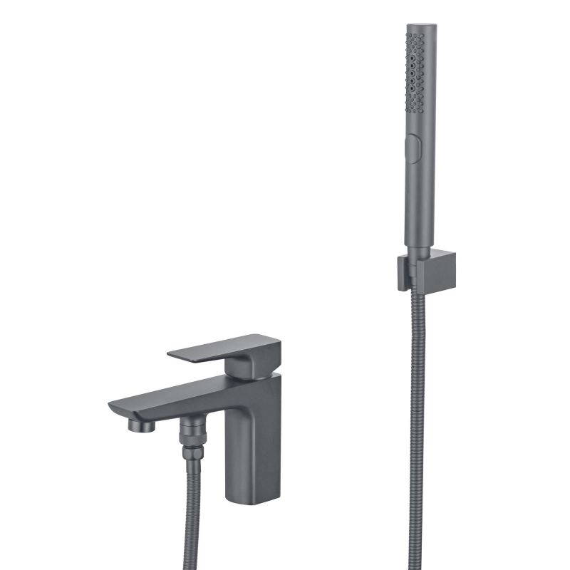 Смеситель на борт ванны Aquatek ВЕГА, Оружейная сталь AQ1044BGM