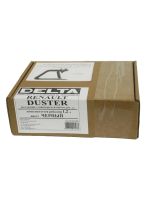 Багажник на Рено Дастер (2015-2021) - крыловидные дуги на рейлинги, Delta, с черными опорами