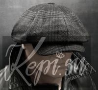 Кепка амер восьмиклинка серая мужская шапка