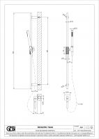 Душевой гарнитур Gessi Incastri 75040 с ручным душем и выводом воды схема 2