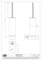 Ёршик Gessi Incastri 75421 настенный, высота 43 см схема 2 Ёршик Gessi Incastri 75421 настенный, высота 43 см схема 2