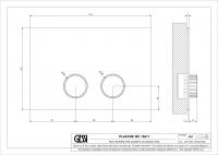 Панель смыва Gessi Incastri 75617 Tece 21,5x14,5 см схема 2 Панель смыва Gessi Incastri 75617 Tece 21,5x14,5 см схема 2