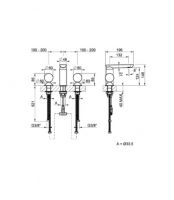 Смеситель для раковины Gessi Perle 74565 без донного клапана с вентилями-сферами из камня Onyx Green и муранского стекла Pulegoso схема 2