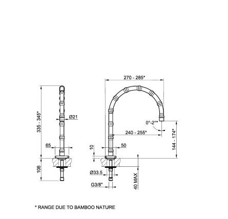 Излив Gessi Jacqueline 77025 средний схема 13