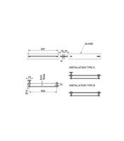 Полотенцедержатель Gessi Jacqueline 77615 под дерево 60 см для крепления на стекло схема 13