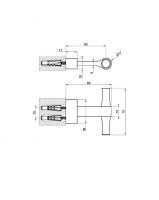 Крючок Gessi Jacqueline 77621 настенный под дерево Т-образный схема 13
