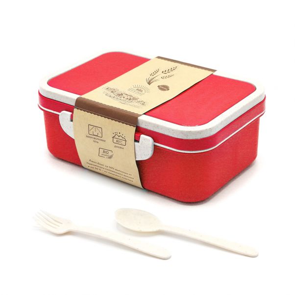 Эко ланч-бокс INAR красный
