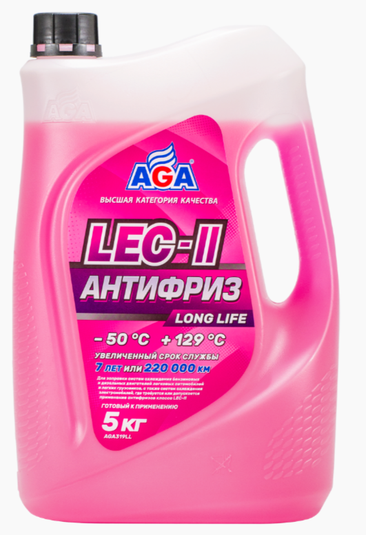 AGA LEC-II LONG LIFE, розовый, –50 °С, 5кг