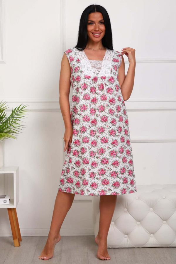 29530 Сорочка женская [розовые цветы]