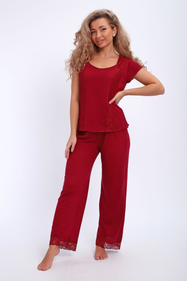 29018 Пижама женская [бордовый]