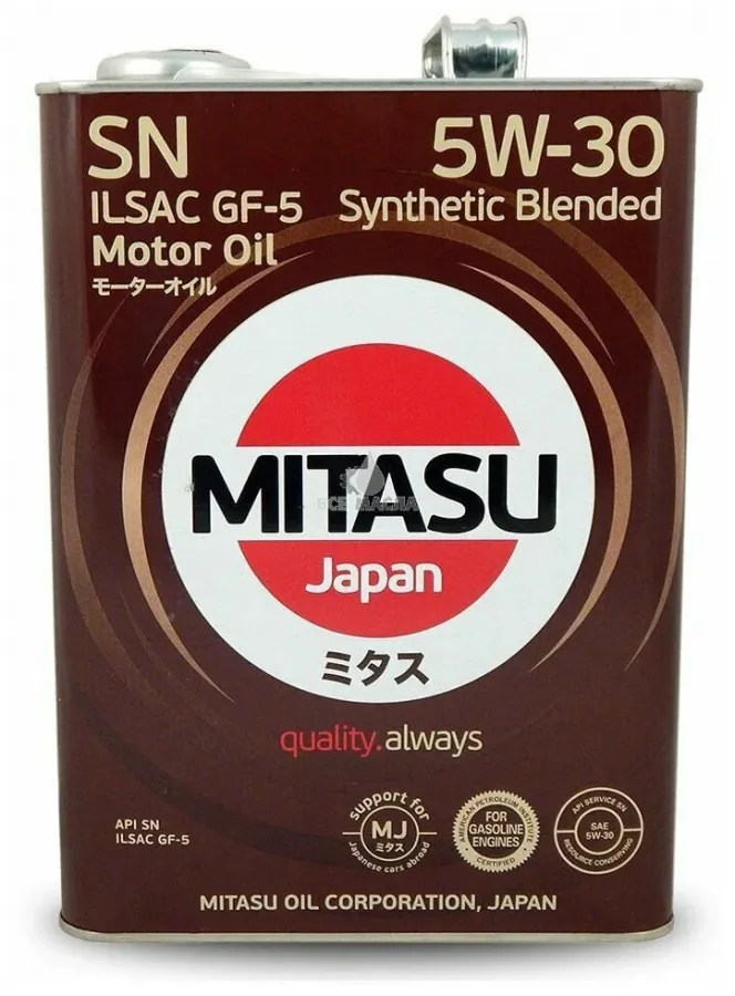MITASU MOTOR OIL SN 5W-30, 6л