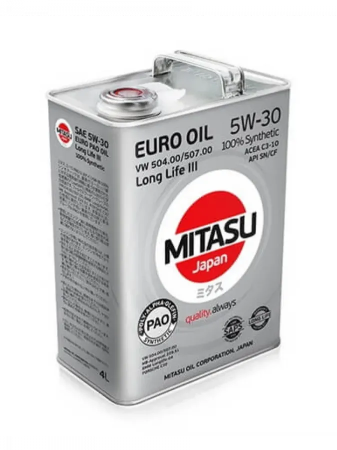 MITASU EURO PAO LL III OIL 5W-30, 4л