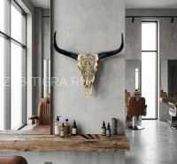 Череп буйвола быка с рогами