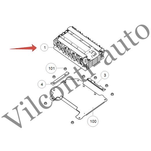 БАТАРЕЯ ВЫСОКОВОЛЬТНАЯ ДЛЯ ГИБРИДНОЙ УСТАНОВКИ TANK 500 2101000XBB03A 100% ОРИГИНАЛ