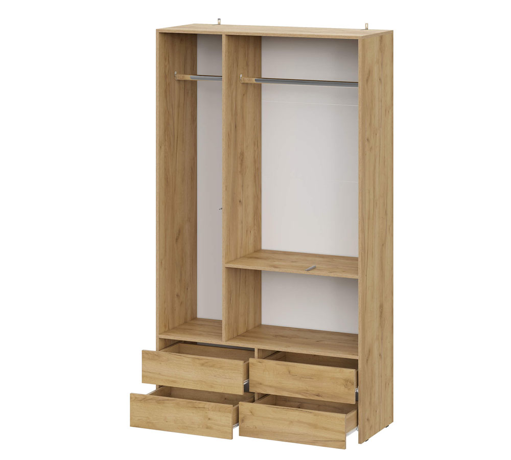 Шкаф 3х ств с ящиками Абрау