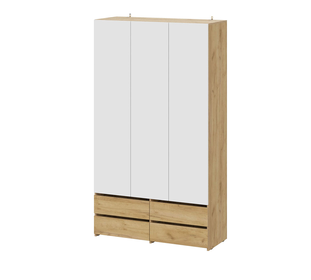 Шкаф 3х ств с ящиками Абрау