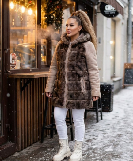 Дубленка двусторонняя женская 51661