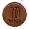 Литва 10 центов 1991