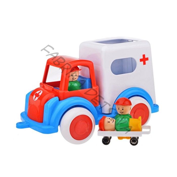 Машинка «Скорая помощь», 3 фигурки в комплекте, подвижные элементы