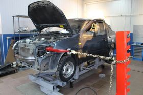 Стапельная Правка Кузова на Автомобиле Варшавское шоссе 170Бс7