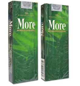 Сигареты — MORE 120'' Mentol. USA середина 90х. Редкие. Оригинал с акцизом USA