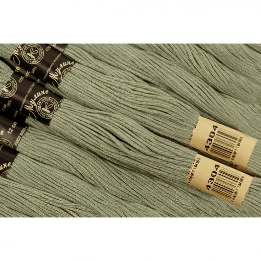 Мулине ПНК им.Кирова С-Пб 10 метров зеленые и бирюзовые оттенки (км10.З)